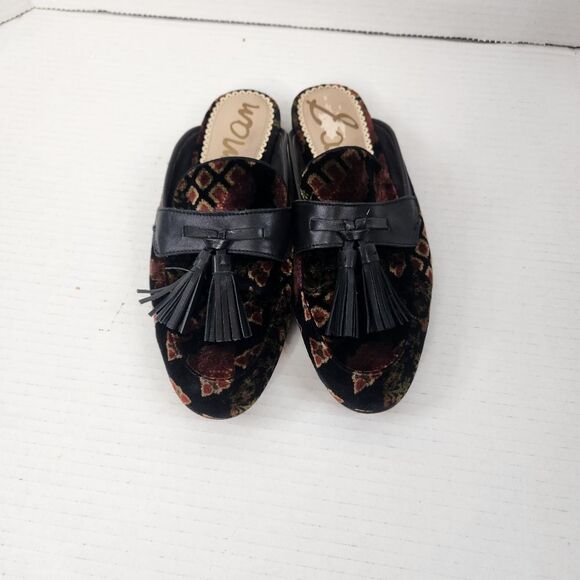 Sam Edelman Black Paris Patchwork Mule Loafers Womens 5.5 Pre-owned - Picture 2 of 11